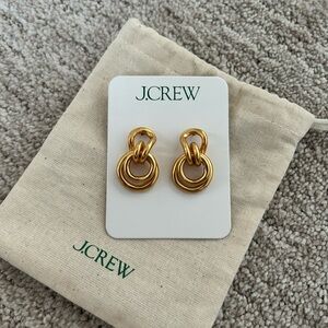 J. Crew Gold Geometric Drop Earrings
